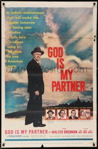 8x351 GOD IS MY PARTNER 1sh '57 Walter Brennan, a story of love unlike any you've seen!