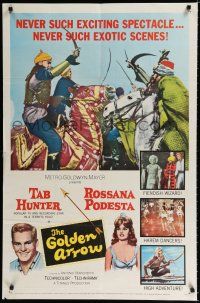 8x354 GOLDEN ARROW 1sh '63 Tab Hunter, sexy Rossana Podesta, amazing magic & high adventure!