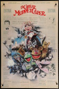 8x360 GREAT MUPPET CAPER 1sh '81 Jim Henson, Kermit the frog, great Struzan artwork!