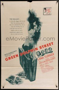 8x361 GREEN DOLPHIN STREET 1sh R50s sexy Lana Turner, Van Heflin, written by Samson Raphaelson