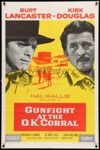 8x368 GUNFIGHT AT THE O.K. CORRAL 1sh '57 Burt Lancaster, Kirk Douglas, John Sturges classic!