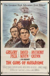 8x369 GUNS OF NAVARONE 1sh '61 Gregory Peck, David Niven & Anthony Quinn by Howard Terpning!