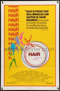 8x371 HAIR style B3 1sh '79 Milos Forman, Treat Williams, musical, let the sun shine in!