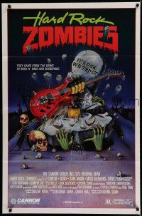8x376 HARD ROCK ZOMBIES 1sh '85 wild art, they came from the grave to rock n' rave & misbehave!