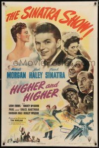 8x389 HIGHER & HIGHER style A 1sh '43 super young Frank Sinatra, Michele Morgan, Jack Haley