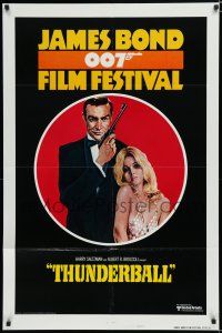 8x442 JAMES BOND 007 FILM FESTIVAL style B 1sh '75 Sean Connery w/sexy girl, Thunderball!