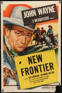 8x454 JOHN WAYNE 1sh 1953 great image of The Duke, New Frontier!