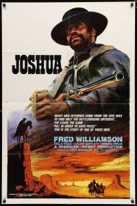 8x456 JOSHUA 1sh '76 Isela Vega, cool Joe Smith western art of Fred Williamson as cowboy!