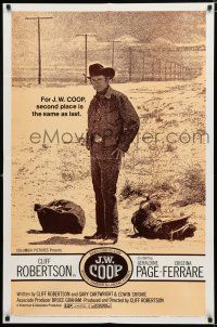 8x437 J.W. COOP 1sh '72 great full-length image of rodeo cowboy Cliff Robertson!