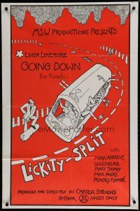 8x498 LICKITY SPLIT red style 1sh '74 directed by Carter Stevens, sexy Linda Lovemore!