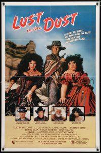 8x518 LUST IN THE DUST 1sh '84 Divine, Tab Hunter, together they ravaged the land, wild image!