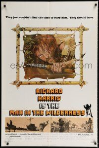 8x529 MAN IN THE WILDERNESS 1sh '71 they just couldn't find the time to bury Richard Harris!