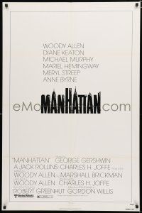 8x531 MANHATTAN 1sh '79 Woody Allen & Diane Keaton, cool New York City title design!