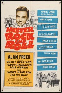 8x554 MISTER ROCK & ROLL 1sh '57 musicians Alan Freed, Little Richard, Chuck Berry!