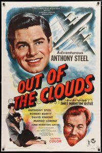 8x632 OUT OF THE CLOUDS 1sh '57 airplane pilot Anthony Steel, James Robertson Justice