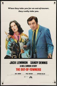 8x633 OUT-OF-TOWNERS 1sh '70 Jack Lemmon, Sandy Dennis, written by Neil Simon!