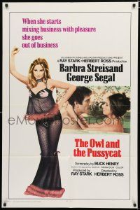 8x634 OWL & THE PUSSYCAT int'l 1sh '71 sexiest Barbra Streisand, no longer a story for children!
