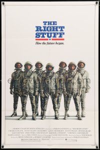 8x709 RIGHT STUFF advance 1sh '83 great Tom Jung montage art of the first NASA astronauts!