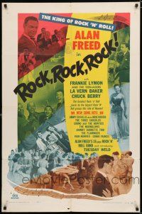 8x719 ROCK ROCK ROCK 1sh '56 Alan Freed, Chuck Berry, Connie Francis & Bo Diddley!