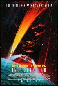 8x818 STAR TREK: INSURRECTION advance 1sh '98 Patrick Stewart as Capt Jean-Luc Picard, cool art!