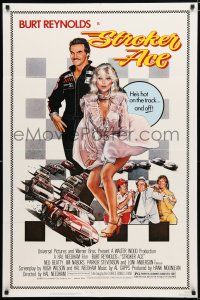 8x831 STROKER ACE 1sh '83 car racing art of Burt Reynolds & sexy Loni Anderson by Drew Struzan!