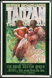 8x849 TARZAN THE APE MAN advance 1sh '81 art of sexy Bo Derek & Miles O'Keefe by James Michaelson!