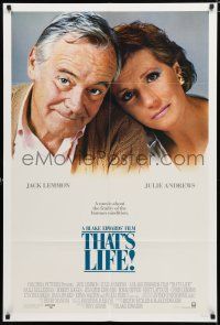 8x855 THAT'S LIFE int'l 1sh '86 cool close up images of Jack Lemmon and gorgeous Julie Andrews!