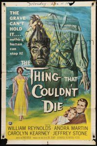 8x863 THING THAT COULDN'T DIE 1sh '58 great art of monster holding its own severed head!