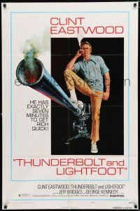 8x872 THUNDERBOLT & LIGHTFOOT style C 1sh '74 artwork of Clint Eastwood with HUGE gun by McGinnis!