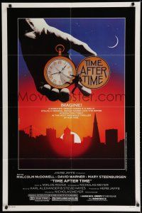 8x877 TIME AFTER TIME 1sh '79 directed by Nicholas Meyer, cool fantasy artwork by Larry Noble!