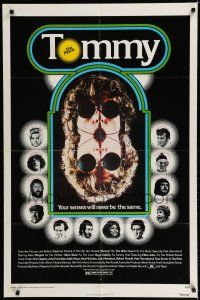 8x891 TOMMY 1sh '75 The Who, Roger Daltrey, rock & roll, cool mirror image!