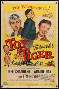 8x900 TOY TIGER 1sh '56 Jeff Chandler, Laraine Day, Tim Hovey has the world by the heart!