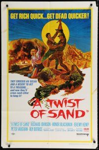 8x915 TWIST OF SAND 1sh '68 Richard Johnson & Honor Blackman searching the desert for treasure!