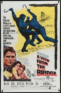 8x931 VIEW FROM THE BRIDGE int'l 1sh '62 Raf Vallone, Miller's drama of love & obsession!