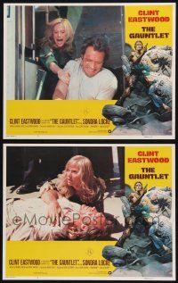 8y974 GAUNTLET 2 int'l; LCs '77 Clint Eastwood & Sondra Locke, border art by Frank Frazetta!