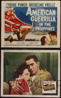 8y062 AMERICAN GUERRILLA IN THE PHILIPPINES 8 LCs '50 Fritz Lang, Tyrone Power, Prelle, WWII!