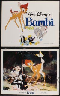 8y082 BAMBI 8 LCs R82 Walt Disney cartoon deer classic, great art with Thumper & Flower!
