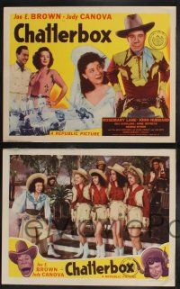 8y132 CHATTERBOX 8 LCs '43 wonderful images of cowboy Joe E. Brown & cowgirl Judy Canova!