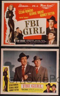 8y218 FBI GIRL 8 LCs '51 images of sexy Audrey Totter, Cesar Romero & Brent!