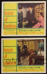 8y803 HOUSE OF BAMBOO 5 LCs '55 Sam Fuller, Robert Ryan, Robert Stack, Shirley Yamaguchi!