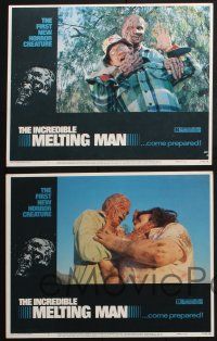 8y804 INCREDIBLE MELTING MAN 5 LCs '77 AIP, gruesome images of the first new horror creature!