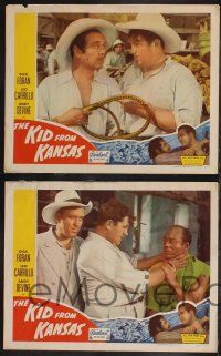 8y863 KID FROM KANSAS 4 LCs R51 Dick Foran, Leo Carrilo as Pancho, Andy Devine, Marcia Ralston!