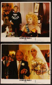 8y349 LA CAGE AUX FOLLES 3 8 LCs '86 Michel Serrault & Ugo Tognazzi, wacky gay wedding!