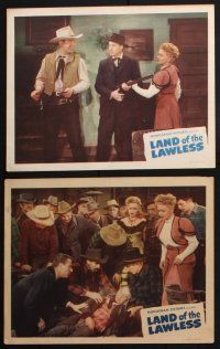8y750 LAND OF THE LAWLESS 6 LCs '47 cool images of cowboy Johnny Mack Brown in western action!