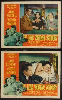 8y352 LAS VEGAS STORY 8 LCs '52 sexiest Jane Russell, Victor Mature & Vincent Price, gambling!