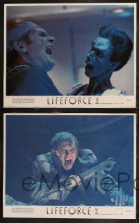 8y364 LIFEFORCE 8 LCs '85 Tobe Hooper directed, space vampire, wild sci-fi horror!
