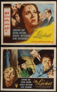 8y371 LOCKET 8 LCs '46 noir images of Laraine Day, Brian Aherne, Robert Mitchum, Gene Raymond!