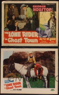 8y372 LONE RIDER IN GHOST TOWN 8 LCs '41 George Houston in the title role, Fuzzy St. John!