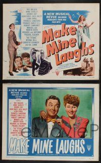 8y389 MAKE MINE LAUGHS 8 LCs '49 Ray Bolger, Jack Haley, Anne Shirley, highlights from RKO hits!
