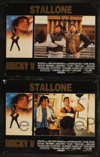 8y878 ROCKY V 4 LCs '90 Sylvester Stallone, John G. Avildsen boxing sports sequel, cool images!
